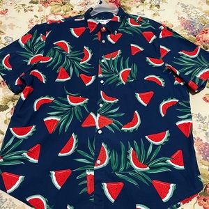 Old Navy Men’s Everday Shirt Regular Fit Built-In-Flex Size XXL ￼ Watermelon